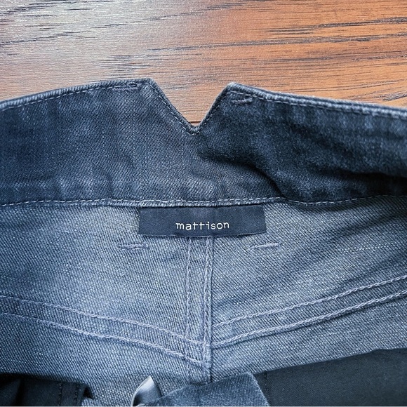 Mattison • charcoal skinny jeans slim leg ankle tailored USA made designer denim - Picture 3 of 8